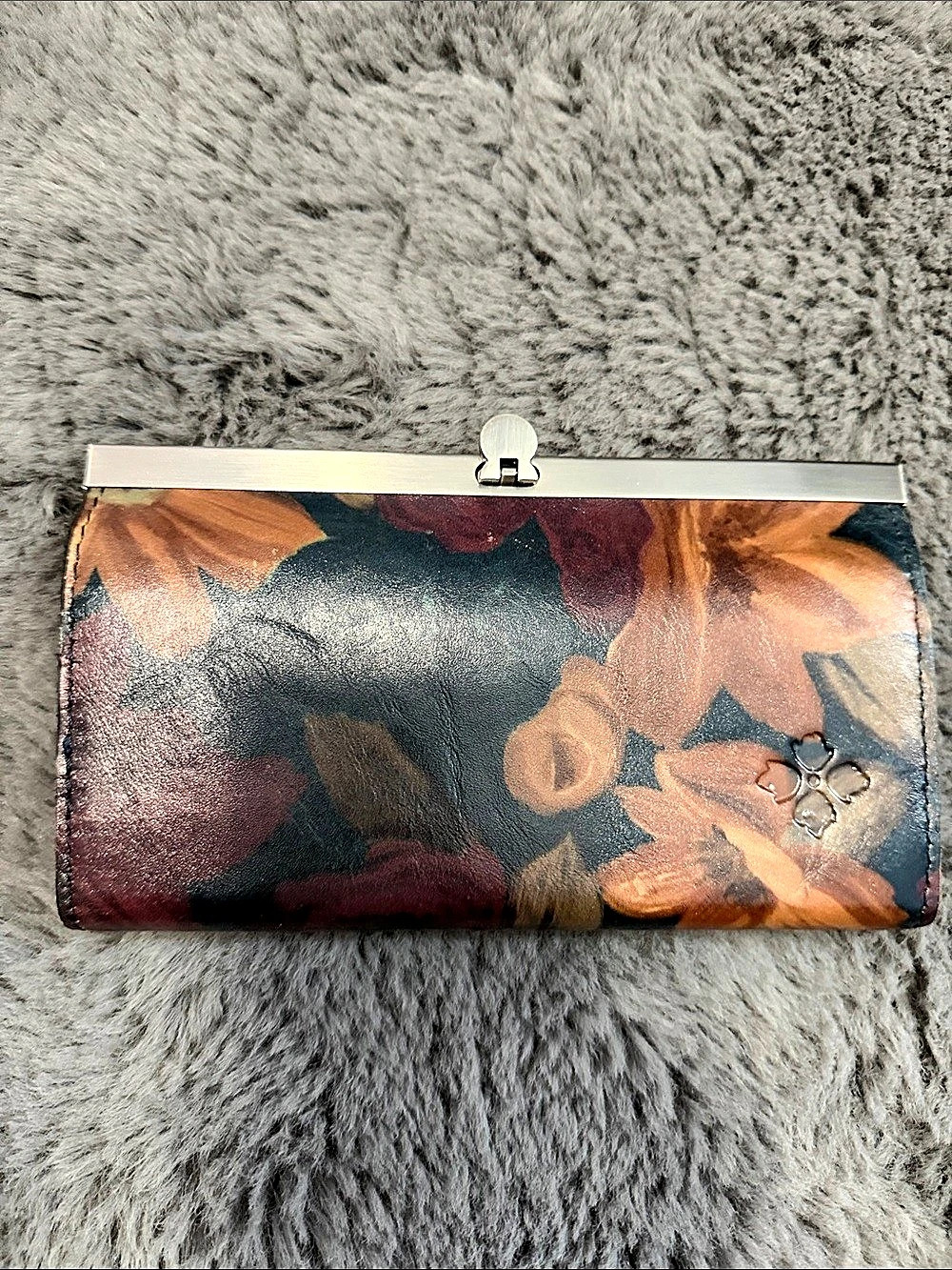 Patricia Nash Effie Frame Wallet in Black & Multicolor